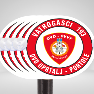 Značka Vatrogasci 193 s imenom i znakom DVD
