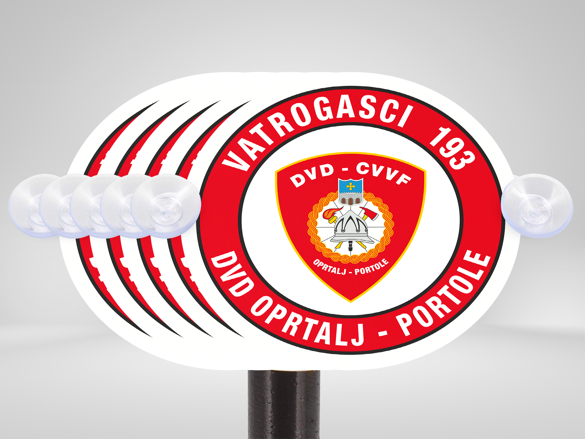 Značka Vatrogasci 193 s imenom i znakom DVD