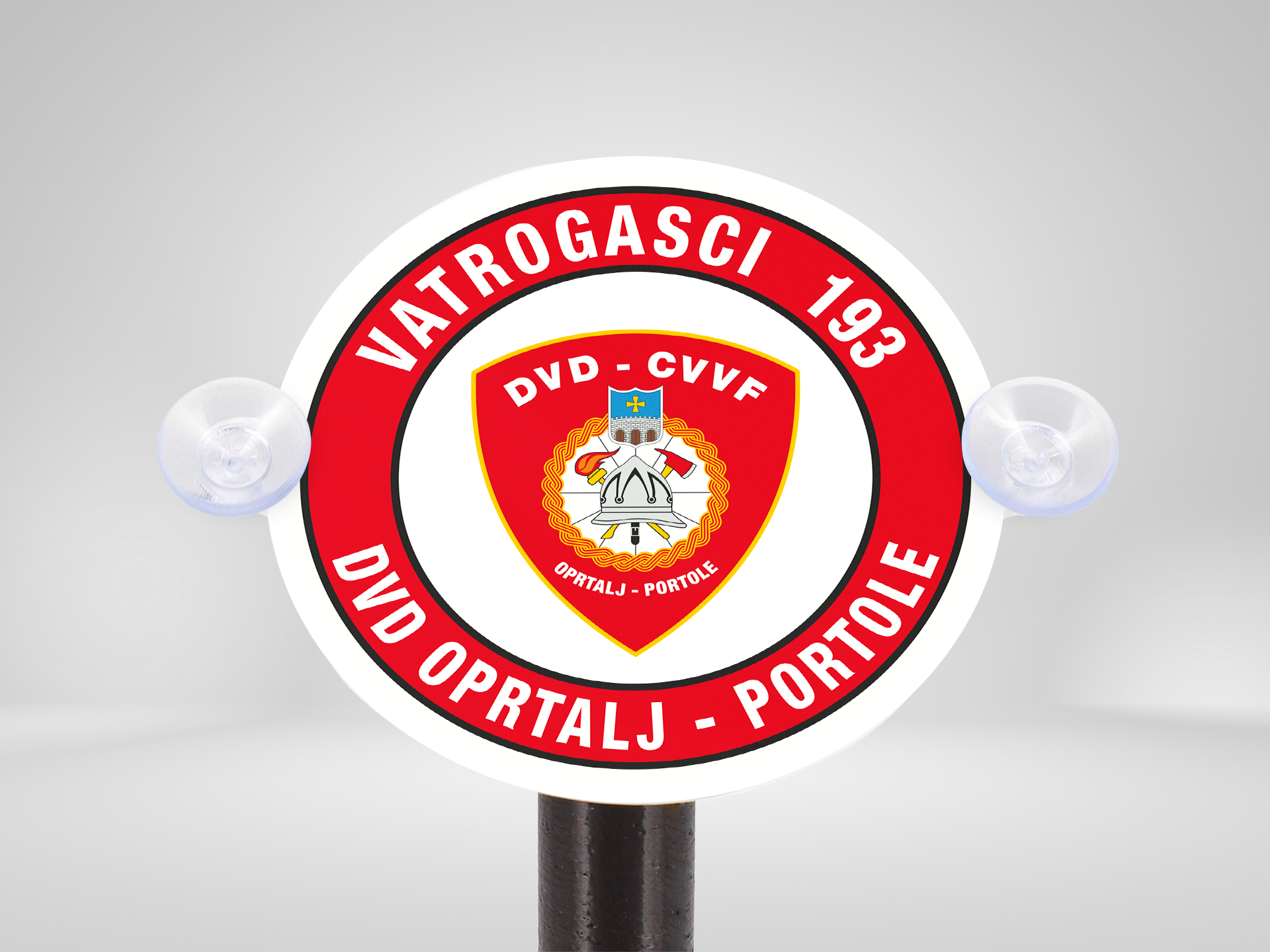 Značka Vatrogasci 193 s imenom i znakom DVD